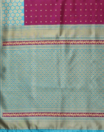 Magenta And Beige Silk Saree | Sudathi