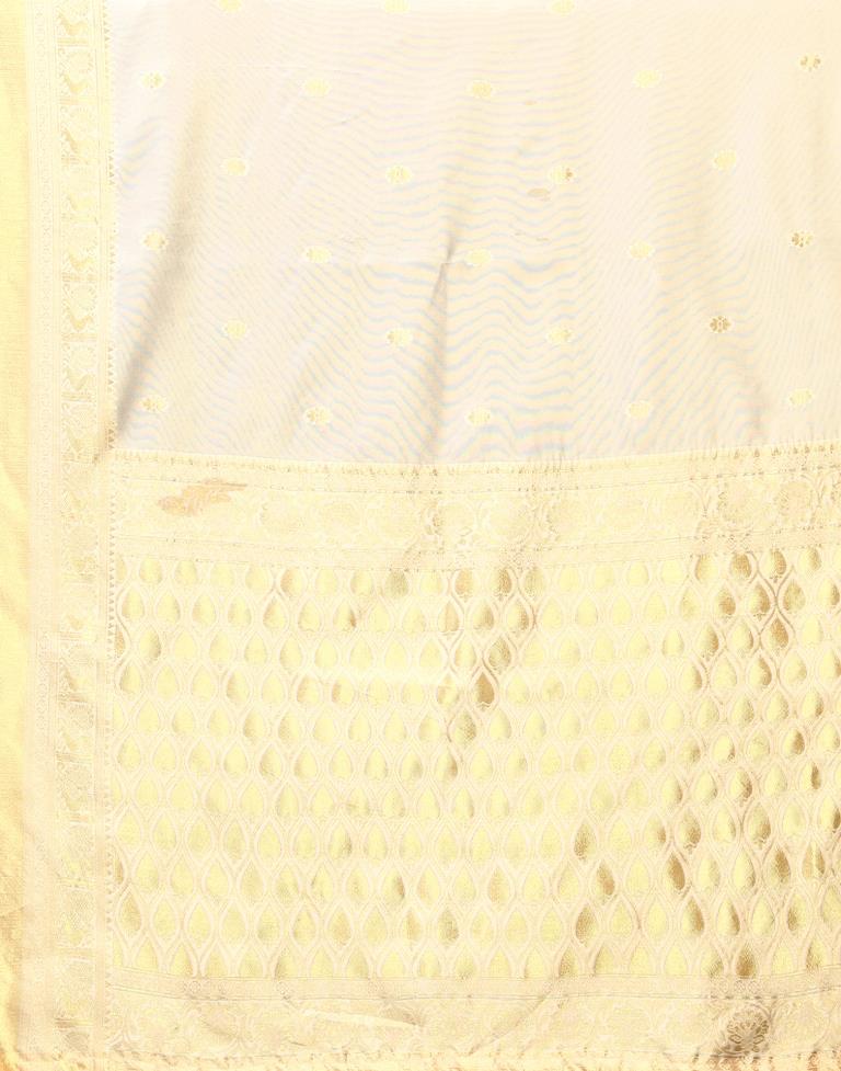 White Weaving Silk Saree