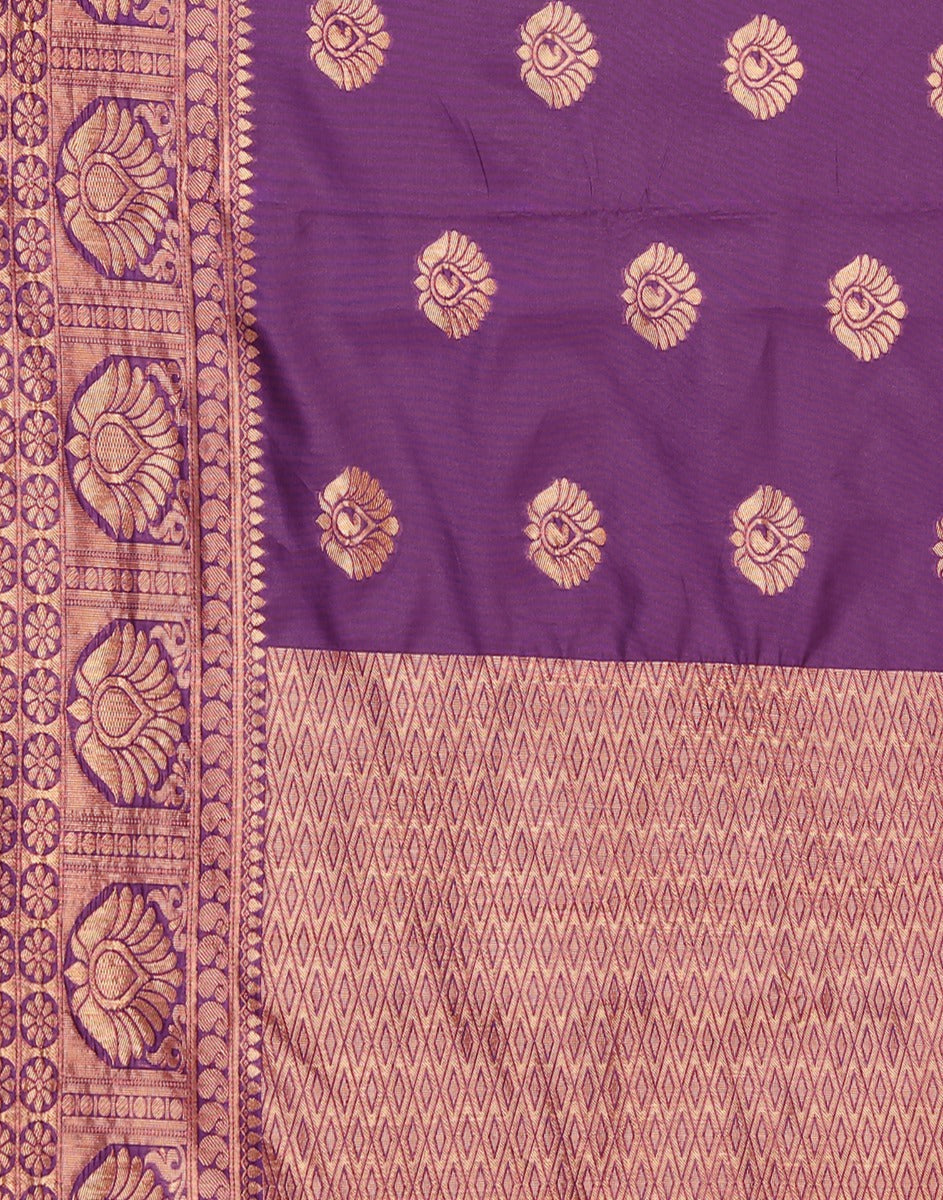 Purple Banarasi Silk Saree | Sudathi