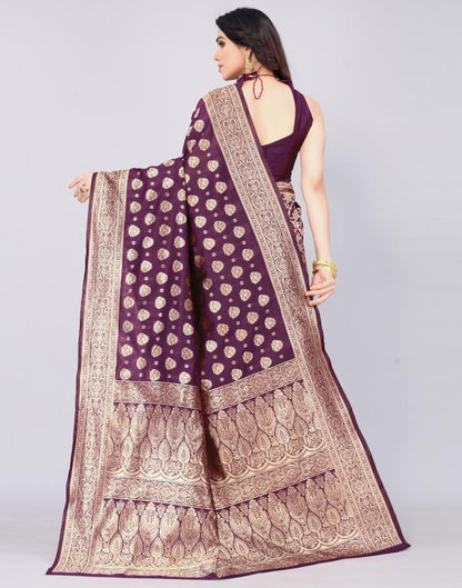 Purple Banarasi Silk Saree | Sudathi