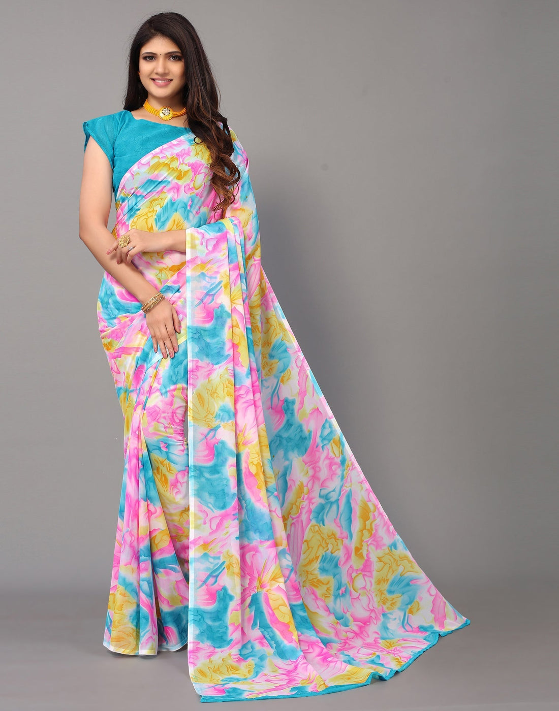 Multicolored Georgette Saree | Sudathi