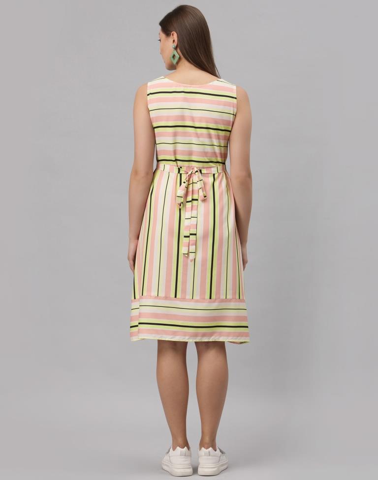 Multicolored Crepe Digital Printed Dress | Sudathi