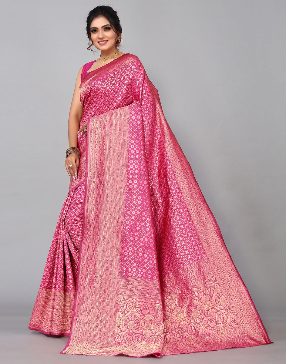 Pink Kanjivaram Saree | Sudathi