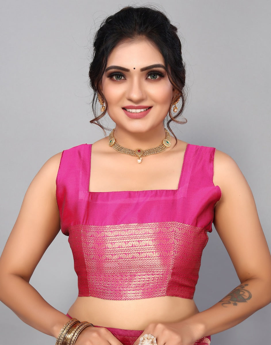 Pink Kanjivaram Saree | Sudathi