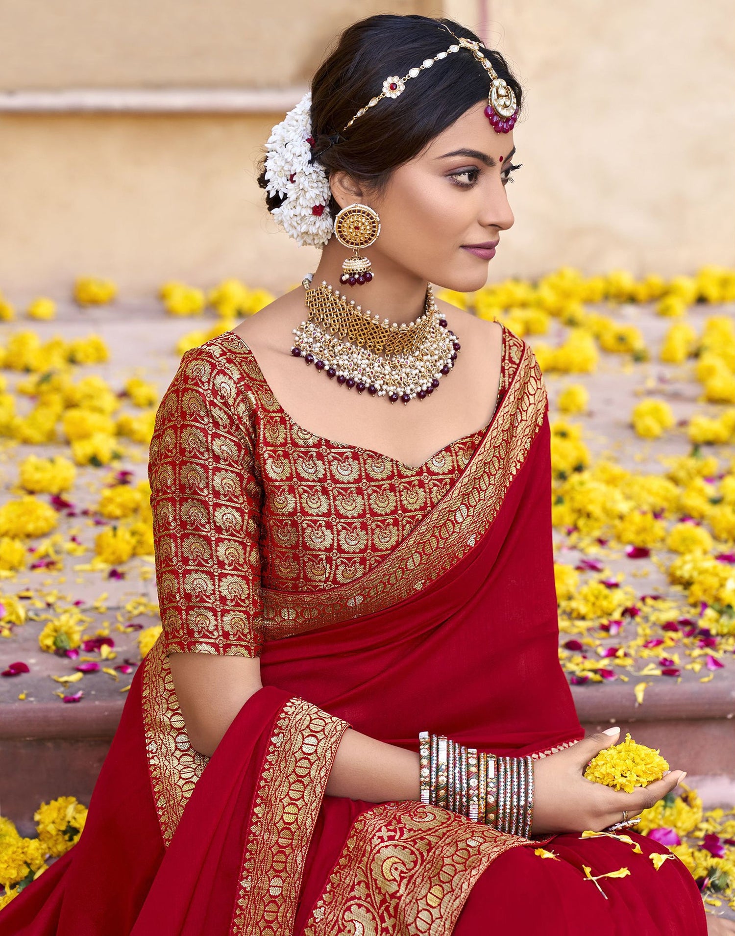 Red Silk Saree | Sudathi
