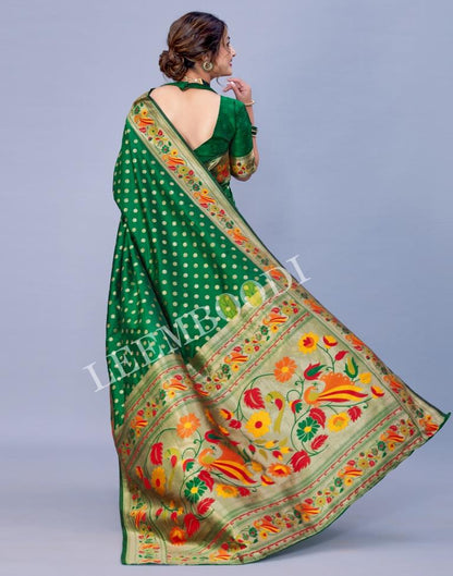 Green Silk Saree | Leemboodi