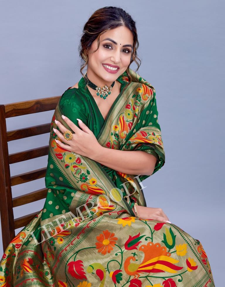 Green Silk Saree | Leemboodi