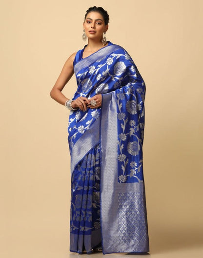 Royal Blue Banarasi Silk Saree