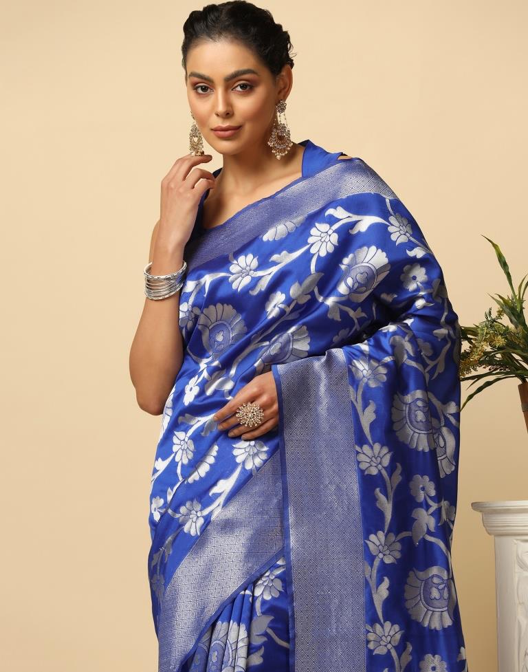 Royal Blue Banarasi Silk Saree