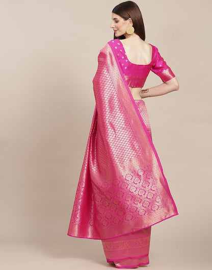 Pink Kanjivaram Silk Saree | Sudathi