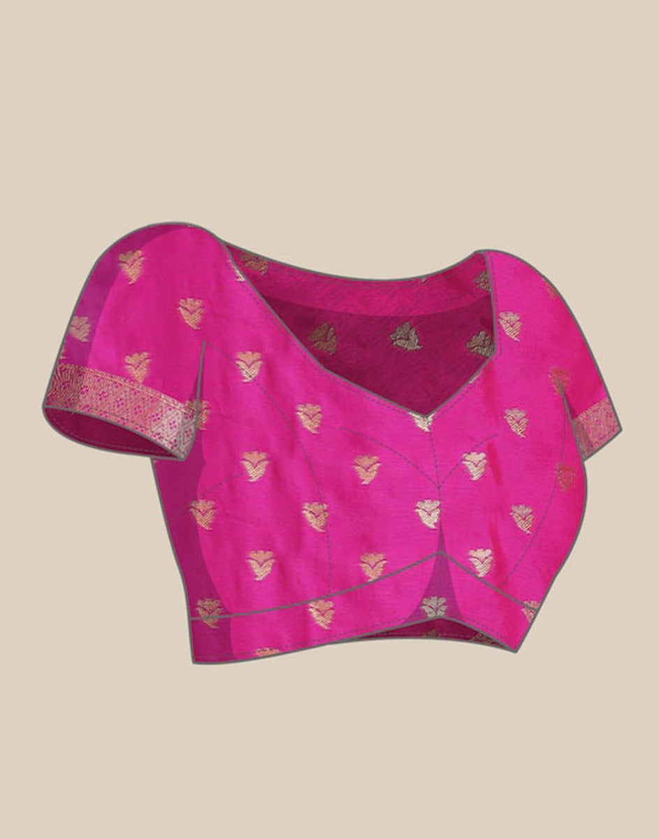 Pink Kanjivaram Silk Saree | Sudathi