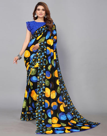 Black Georgette Saree | Sudathi