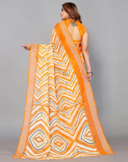 Orange Cotton Saree | Sudathi