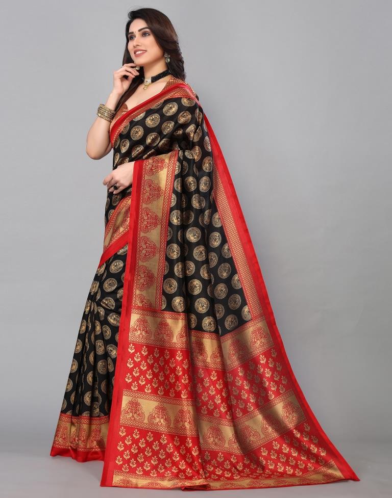 Black Banarasi Silk Saree | Sudathi