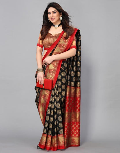 Black Banarasi Silk Saree | Sudathi