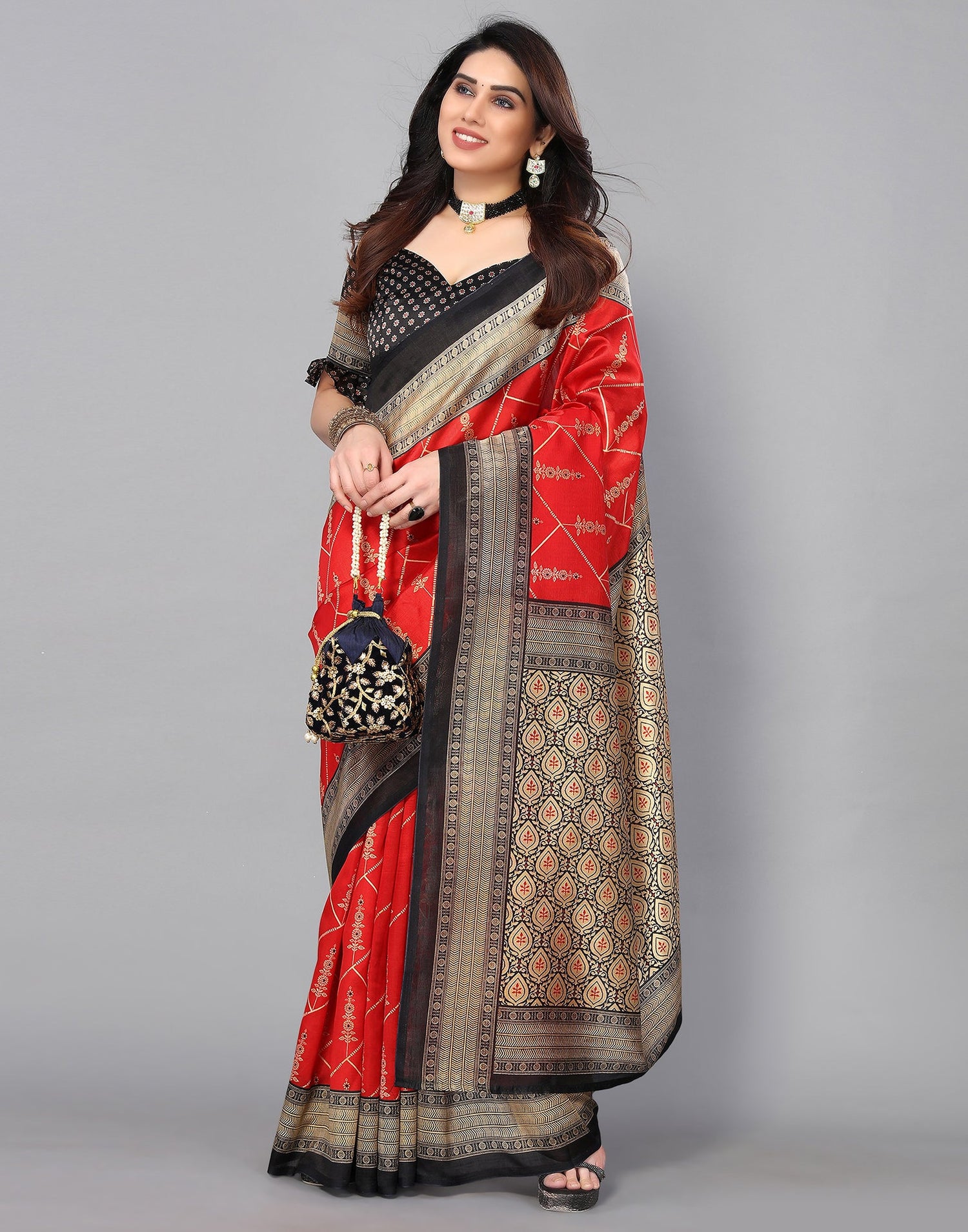 Red Banarasi Silk Saree | Sudathi