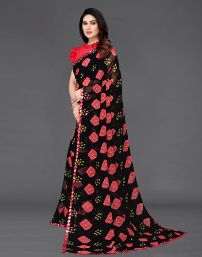 Black Georgette Saree | Sudathi