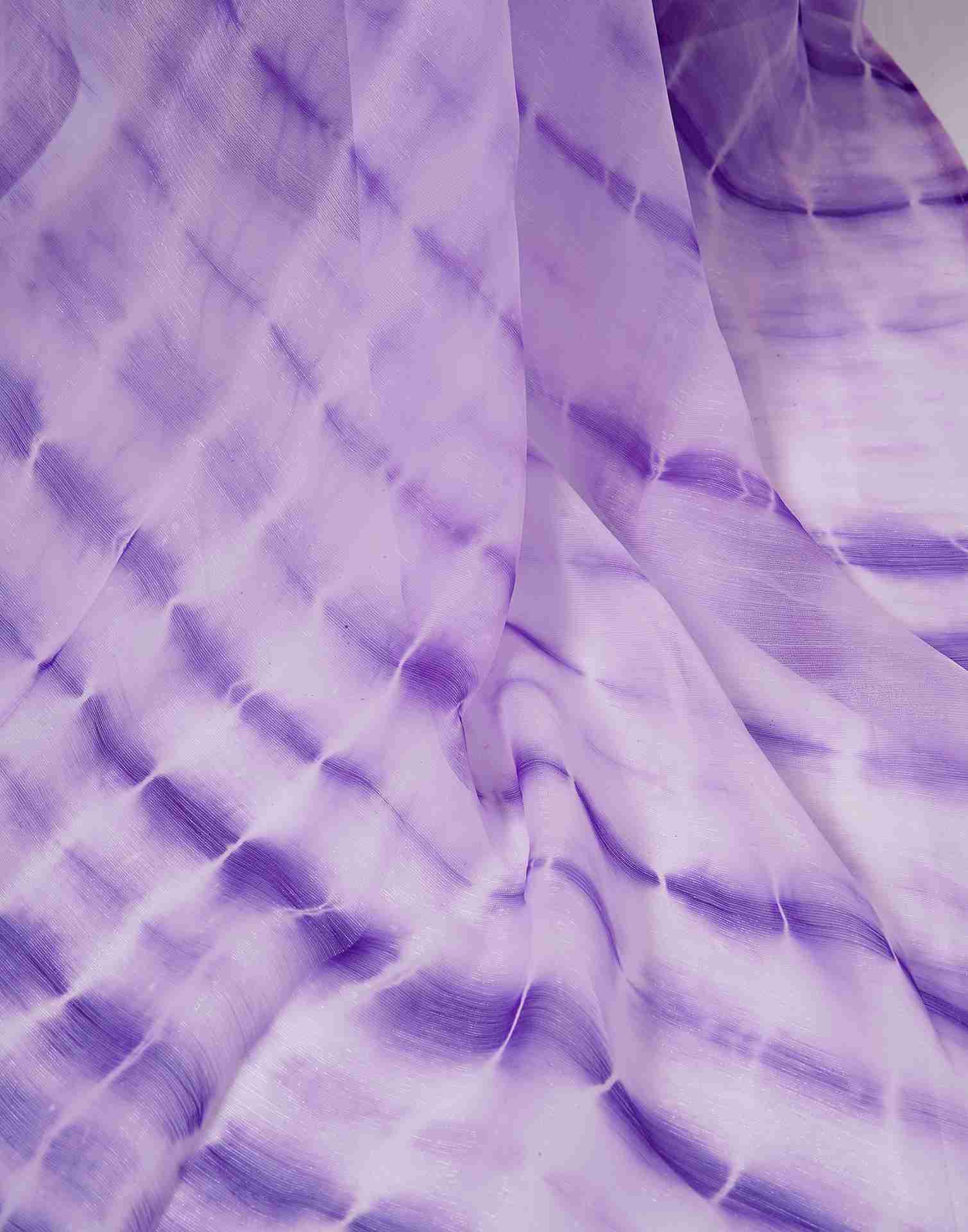 Ready To Wear Lavender Chiffon Printed Saree