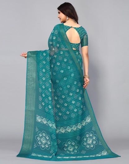 Pine Green Cotton Saree | Sudathi