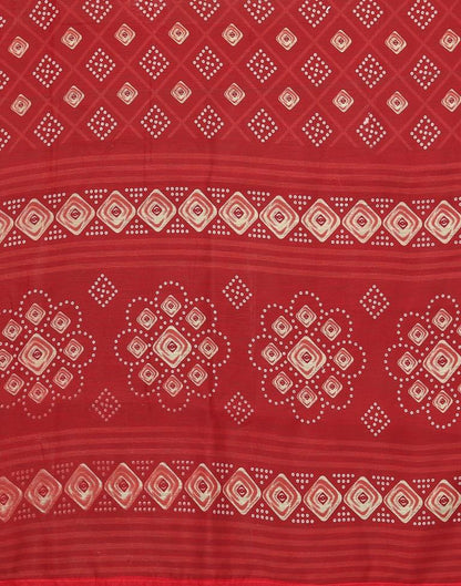 Red Cotton Saree | Sudathi