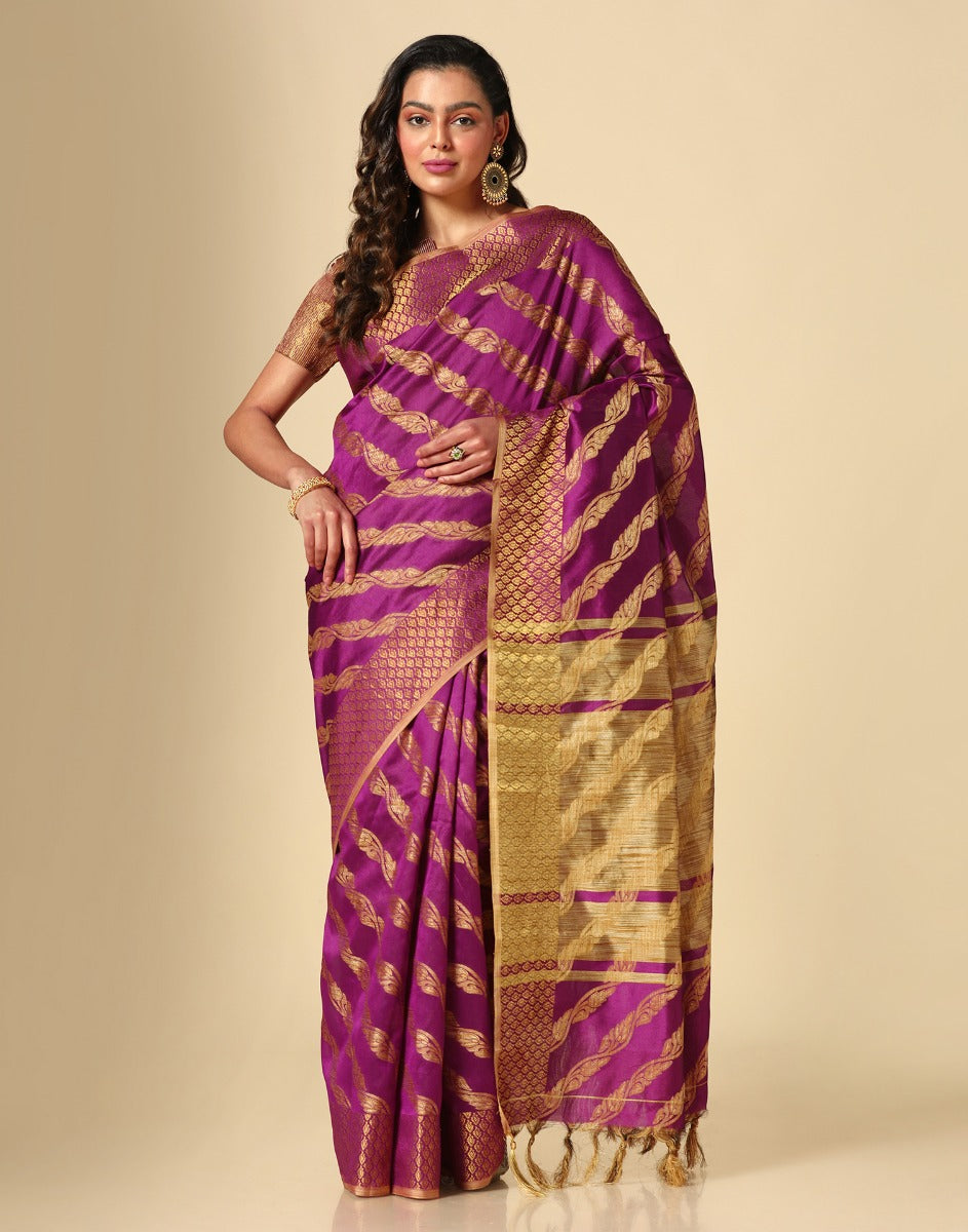 Purple Silk Saree | Sudathi