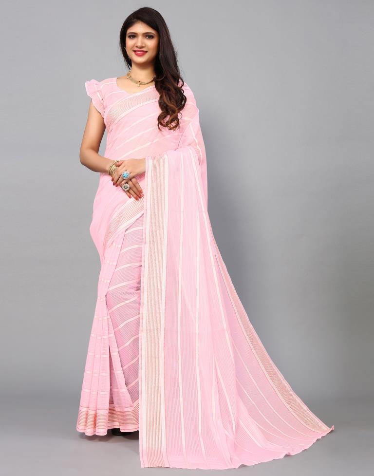 Light Pink Cotton Saree | Sudathi