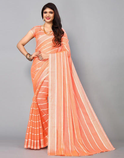 Orange Cotton Saree | Sudathi