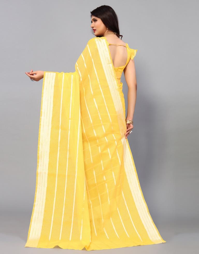 Yellow Cotton Saree | Sudathi