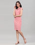 Pink Coloured Lycra Knitted Bodycon Dress | Sudathi