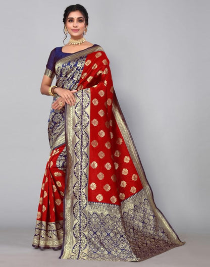 Red Banarasi Silk Saree | Sudathi
