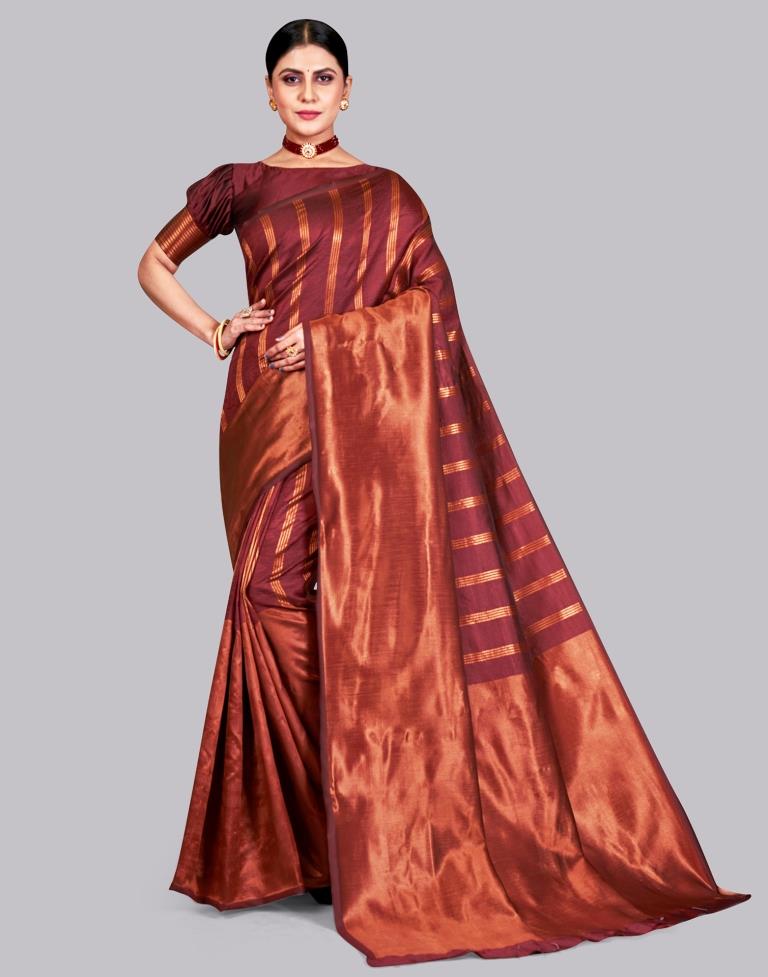 Maroon Silk Saree | Sudathi