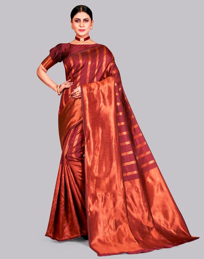 Maroon Silk Saree | Sudathi