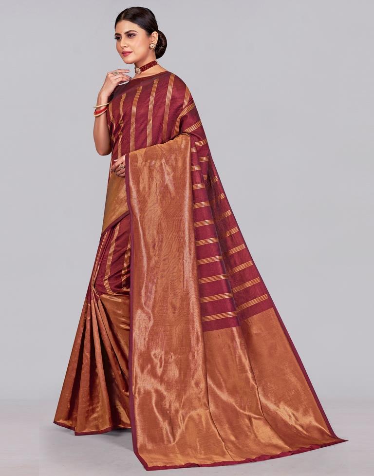 Maroon Silk Saree | Sudathi