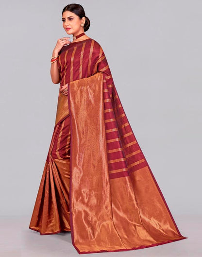 Maroon Silk Saree | Sudathi