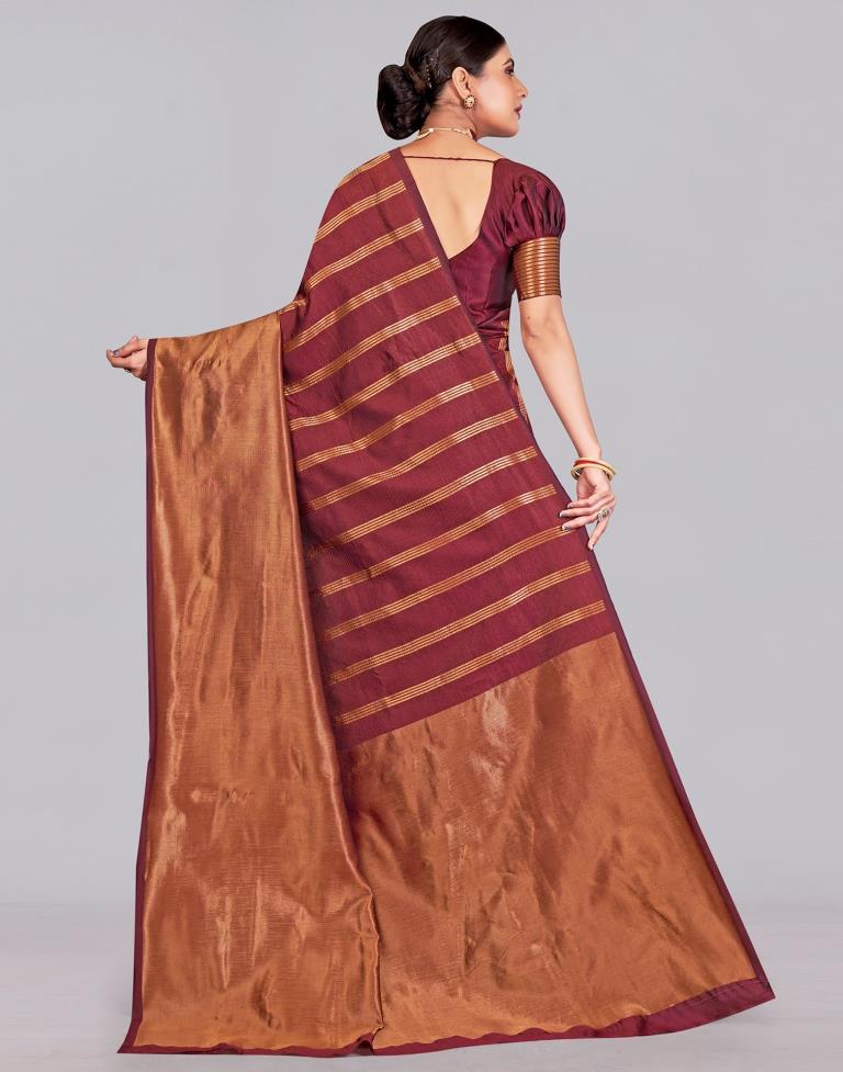 Maroon Silk Saree | Sudathi