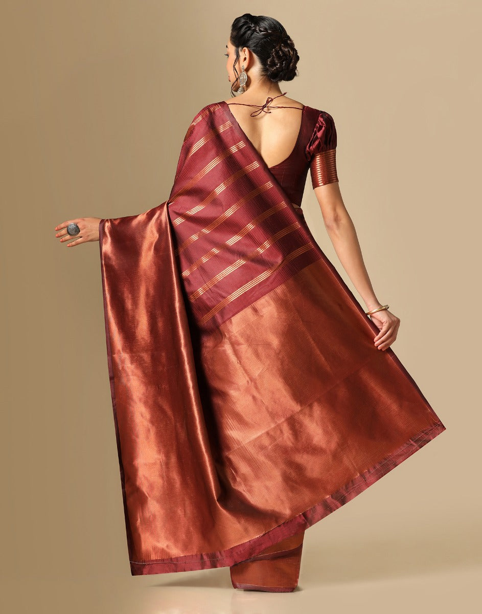 Maroon Silk Saree | Sudathi