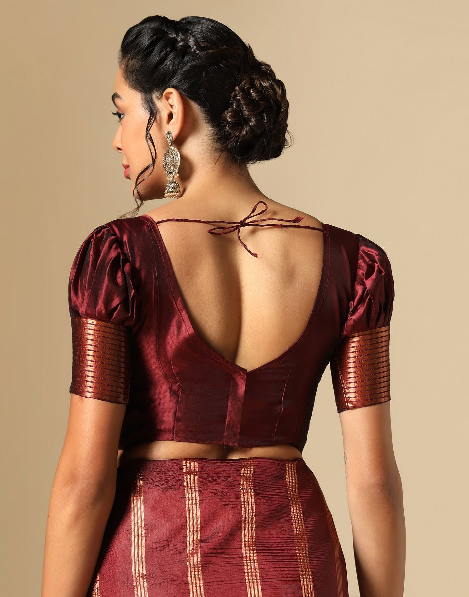 Maroon Silk Saree | Sudathi