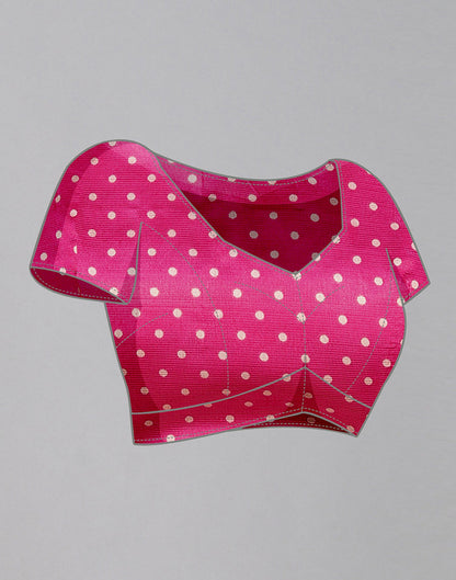 Pink Silk Printed Saree | Sudathi