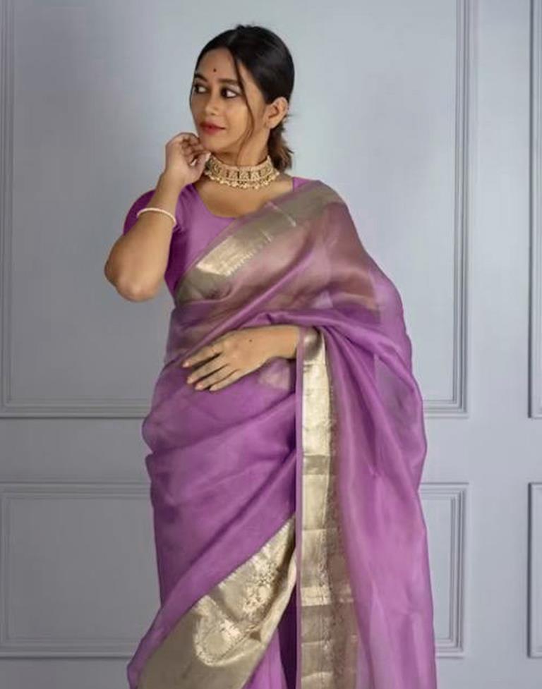 Light Purple Organza Saree | Sudathi