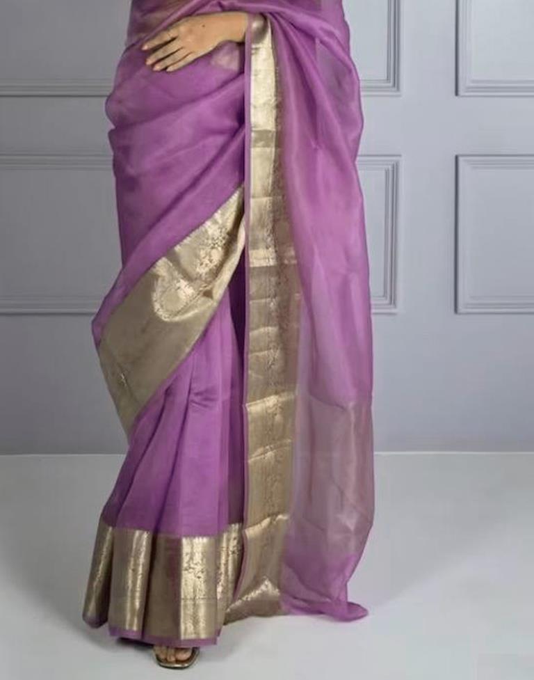 Light Purple Organza Saree | Sudathi