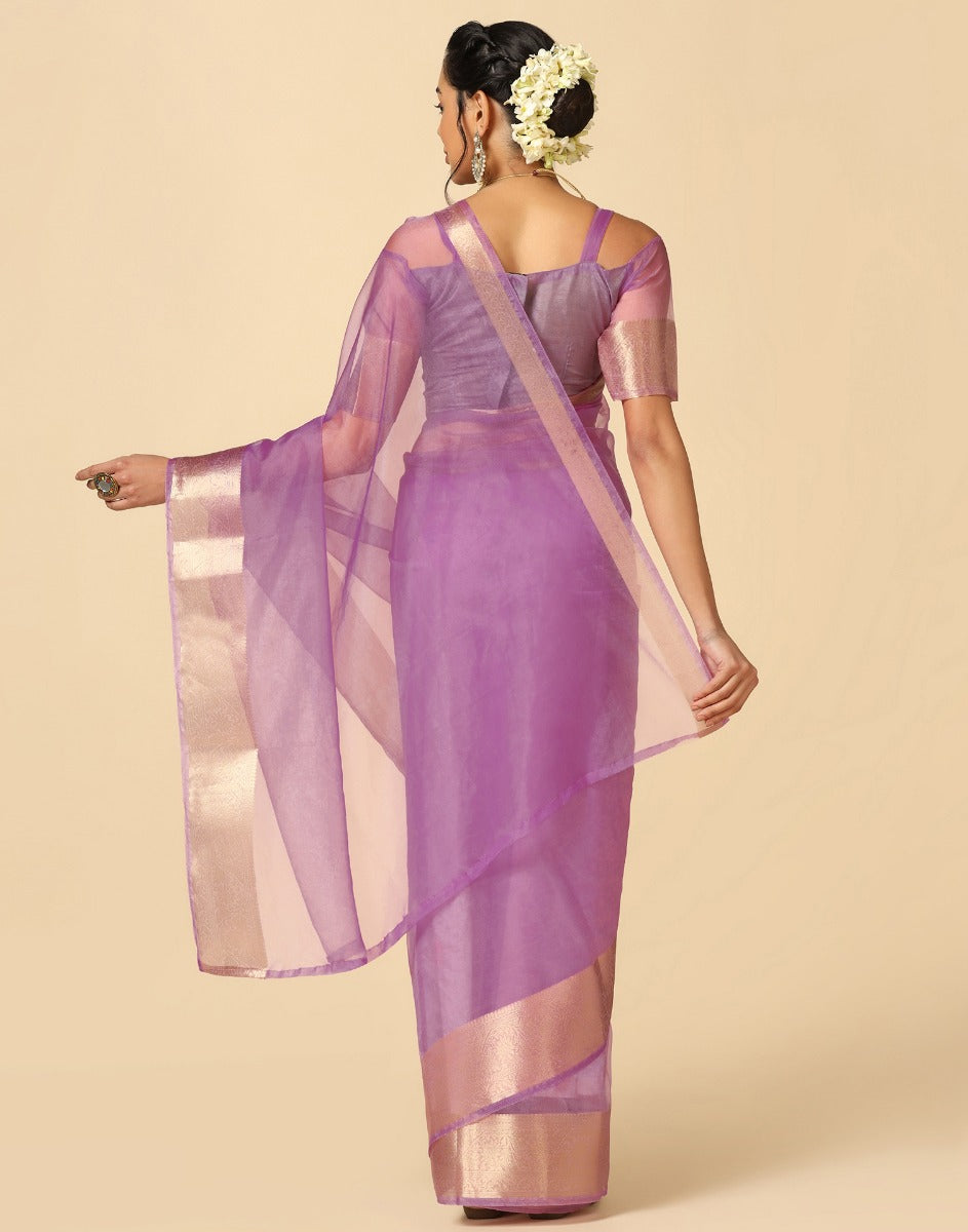 Light Purple Organza Saree | Sudathi