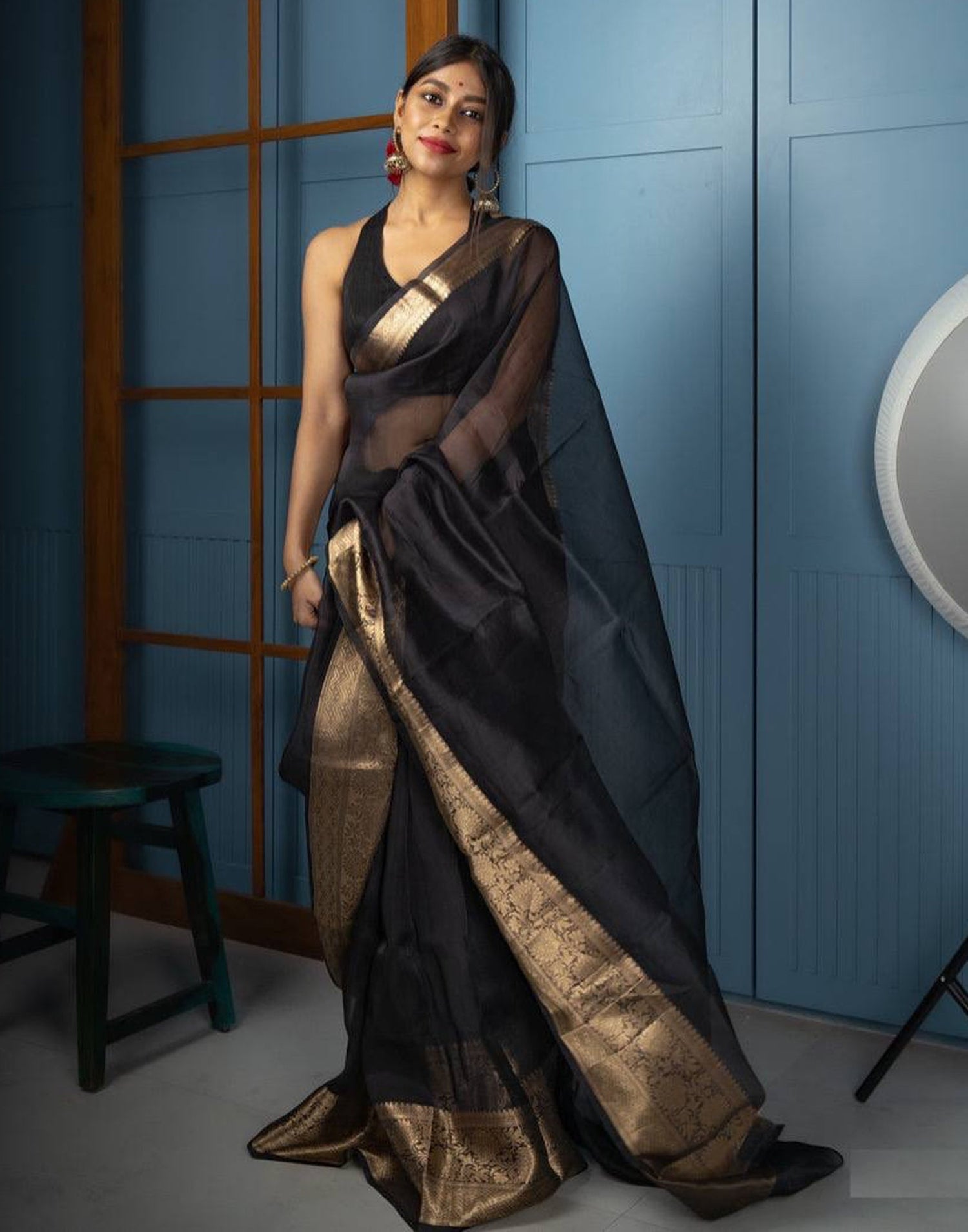 Black Organza Saree | Sudathi