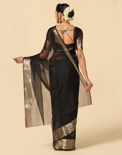 Black Organza Saree | Sudathi