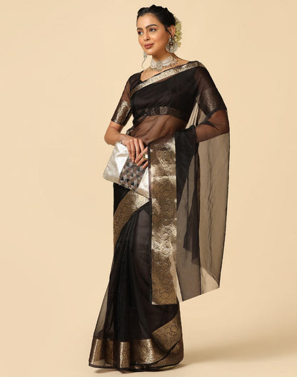 Black Organza Saree | Sudathi