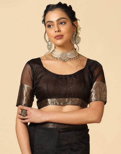 Black Organza Saree | Sudathi