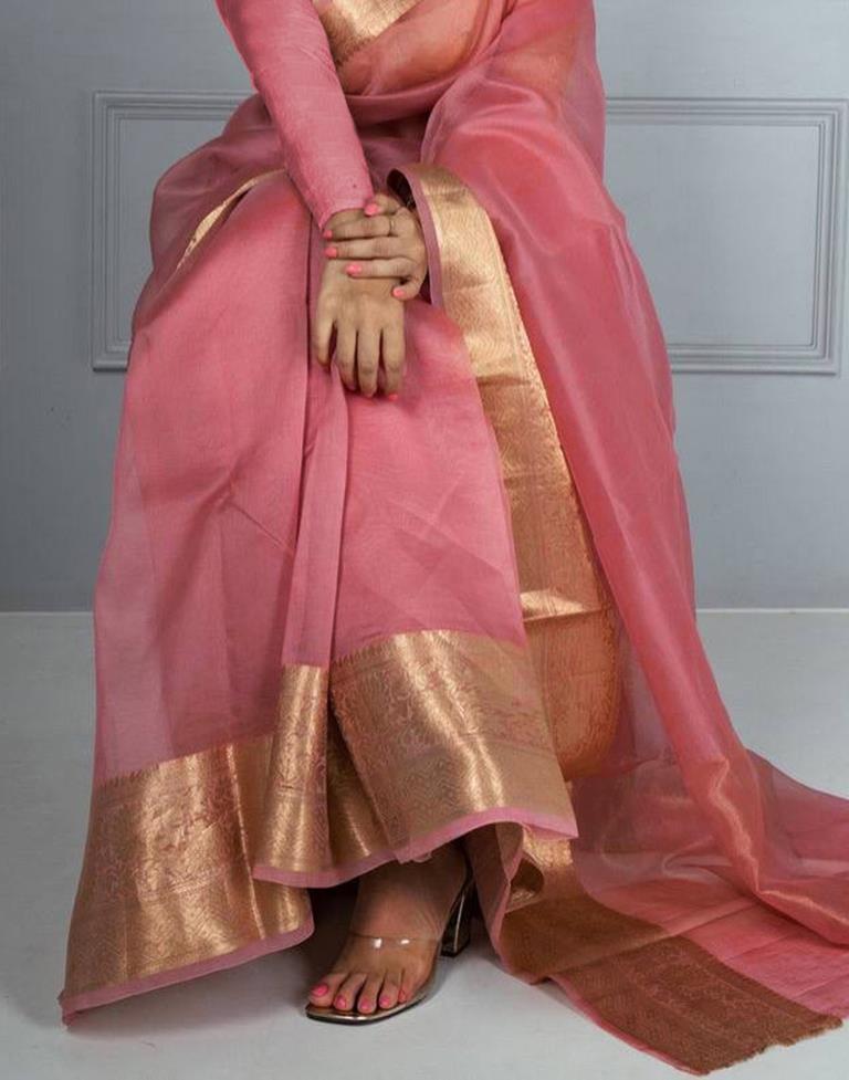 Light Pink Organza Saree | Sudathi