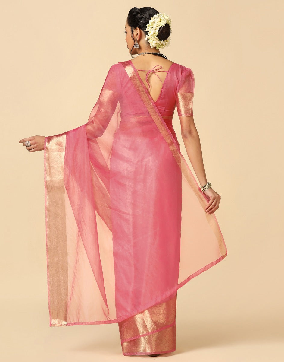 Light Pink Organza Saree | Sudathi