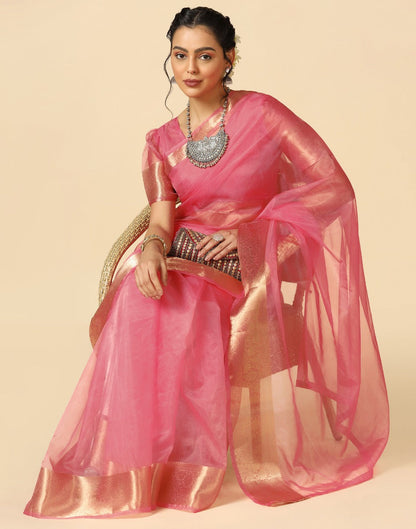 Light Pink Organza Saree | Sudathi