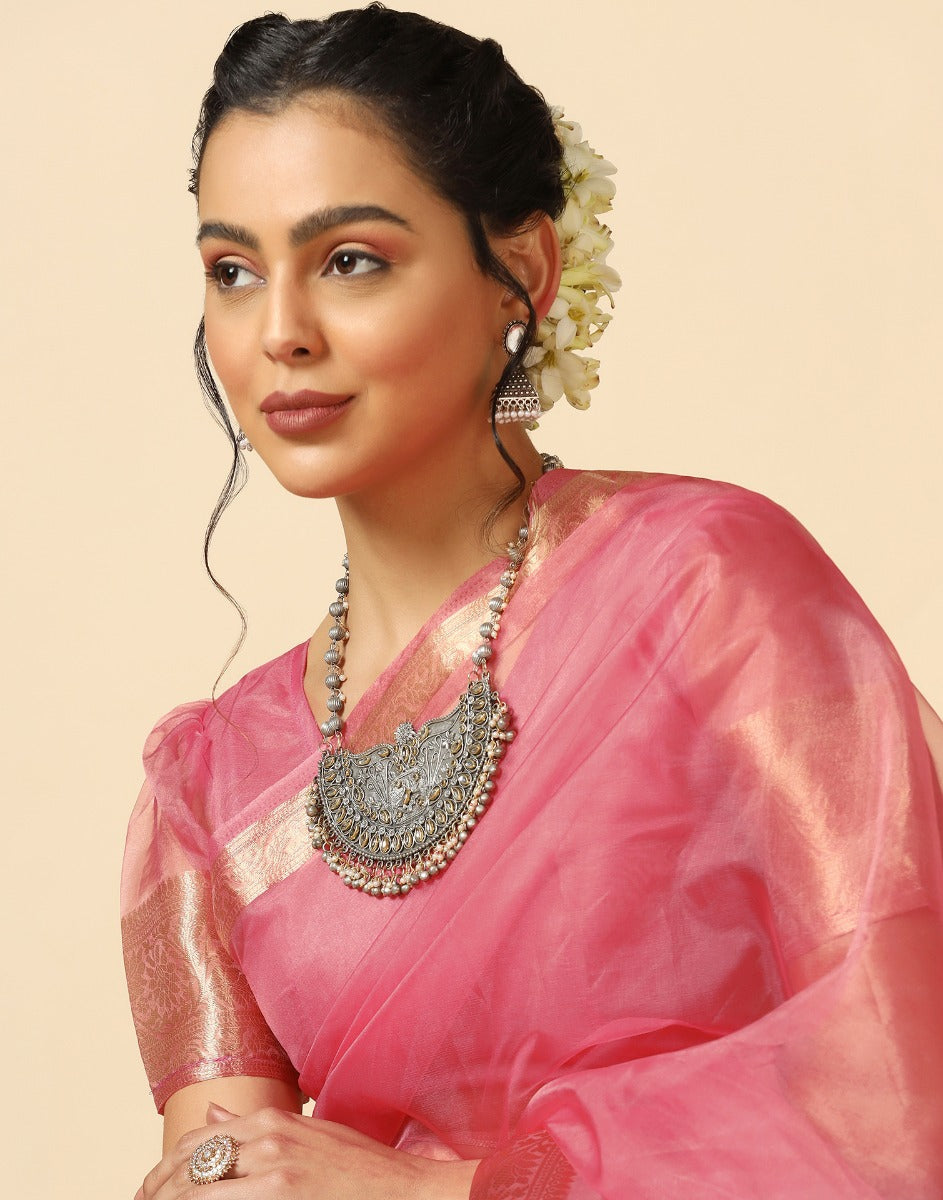 Light Pink Organza Saree | Sudathi