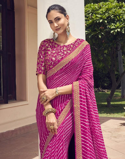 Pink Georgette Saree | Leemboodi